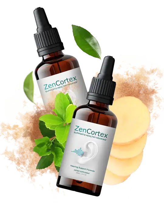 ZenCortex hearing support ZenCortex dropper bottle and packaging